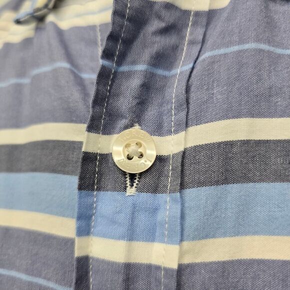 J. Crew Shirt Men M Slim Fit Blue White Multicolor Horizontal Striped L/S - Picture 4 of 11